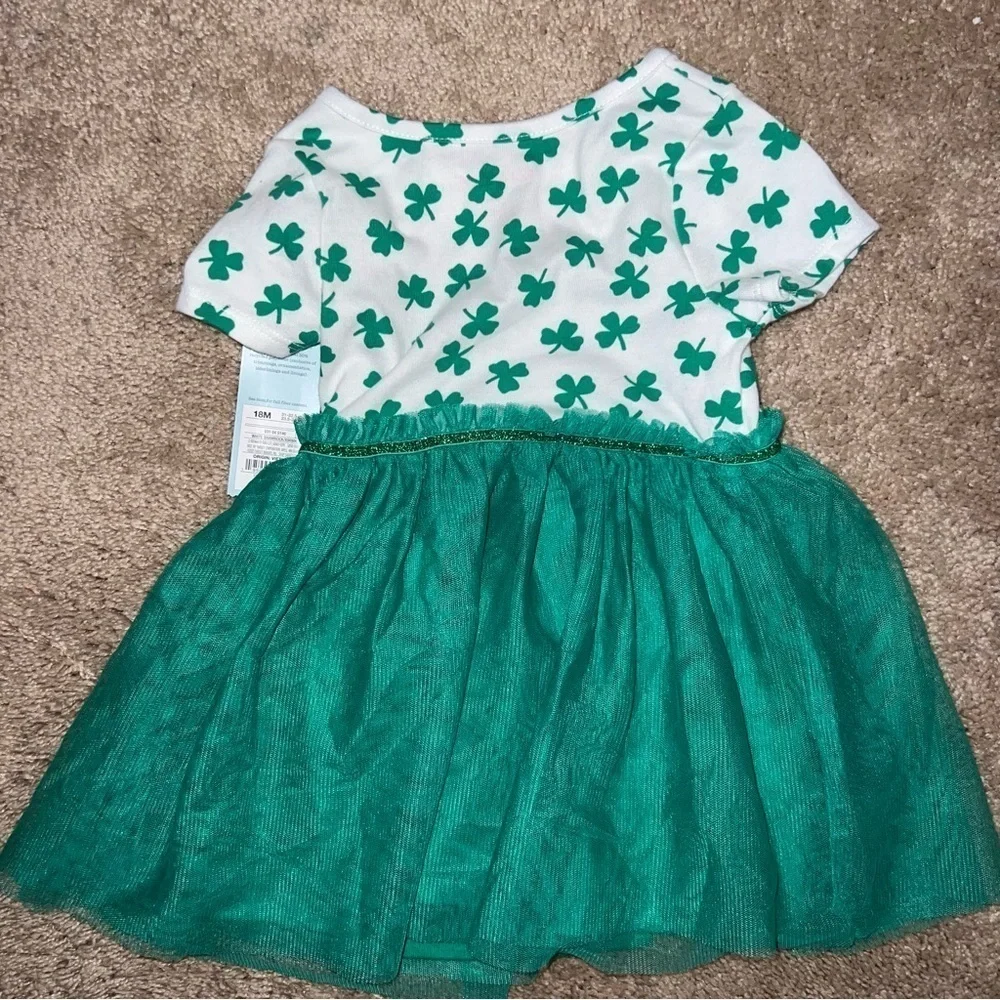 Cat & Jack St. Patty’s Day Shamrock Tutu Dress NWT Size 18 Months